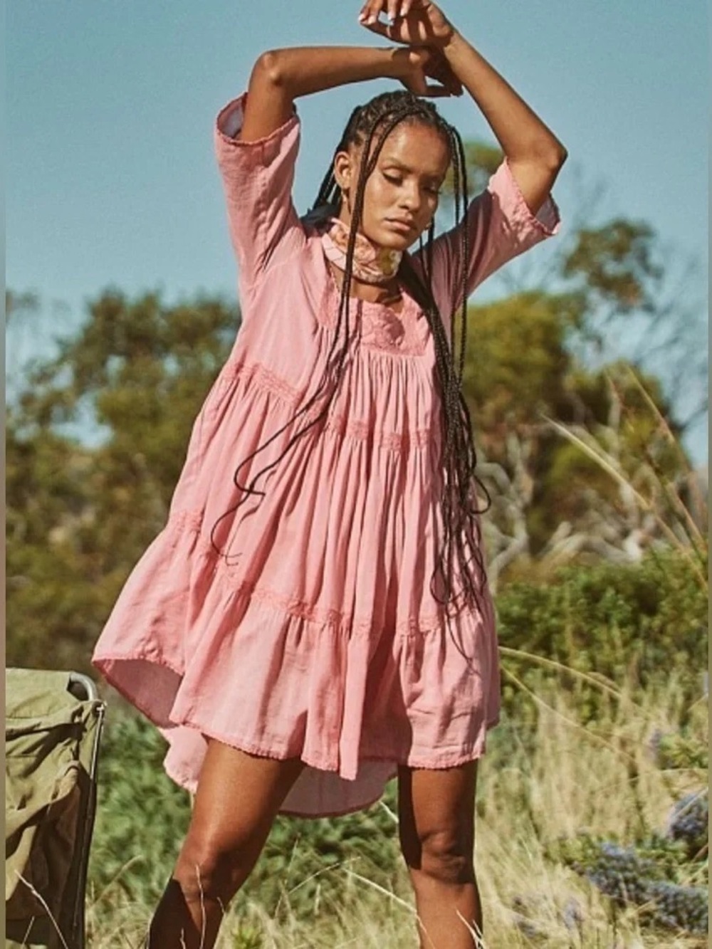 Spell And The Gypsy Harmony Tunic Dress in Peony